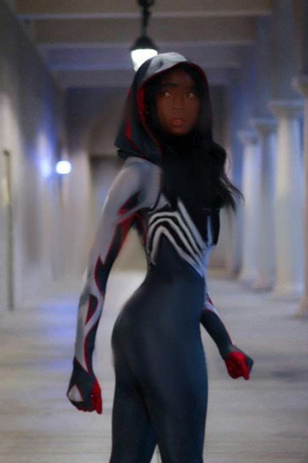 Spiderman Venom Symbiote Miles Morales Woman Cosplay Costume Takerlama