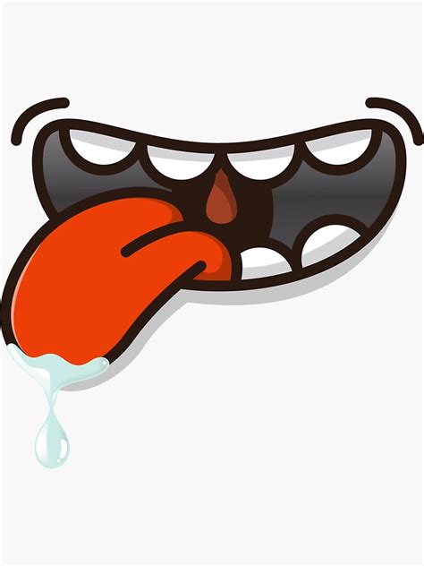Sloppy Mouth Sticker By AnimMagic Redbubble