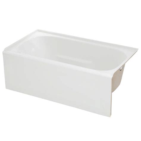 lyons industries elite 4 5 ft right drain soaking tub in white etl01543019r the home depot