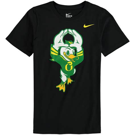 Nike Oregon Ducks Youth Black Duck Logo Fan T Shirt