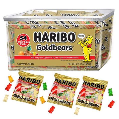 Haribo Gold Mini Packs Gummi Bears 54 Count