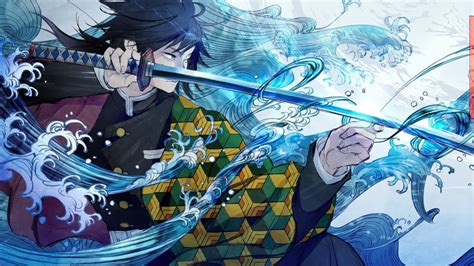 How to download live wallpaper on pinterest! Giyu Tomioka, Katana, Kimetsu no Yaiba, 4K, #163 Wallpaper