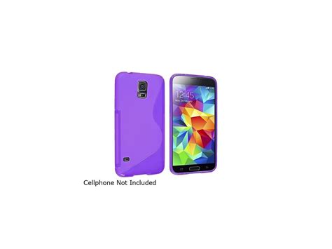 Insten Clear Purple S Shape Tpu Rubber Case Cover For Samsung Galaxy S5