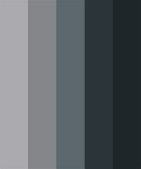 Gunmetal Grey Shades Color Palette Dark Grey Color Deep Gray Dark