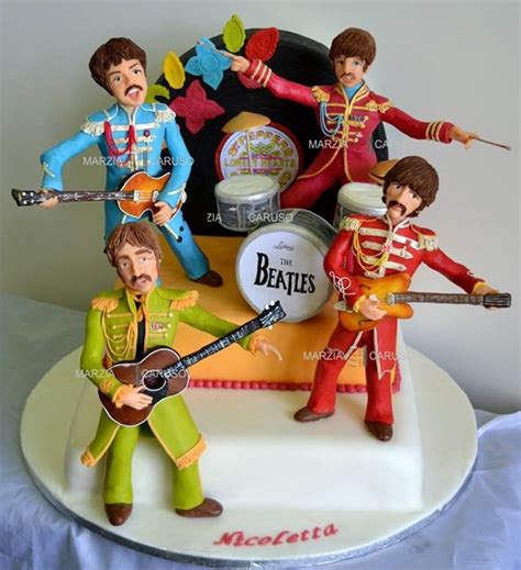 Between The Pages Beatles Cake The Beatles Beatles Party