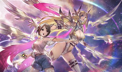 [fan art crossover] when divine sword irelia fuses with angewomon featuring hikari yagami