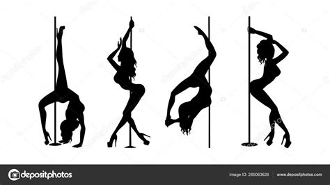 silhouette woman pole dancing