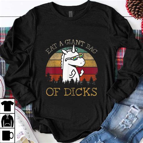 Official Unicorn Eat A Giant Bag Of Dicks Vintage Shirt Kutee Boutique