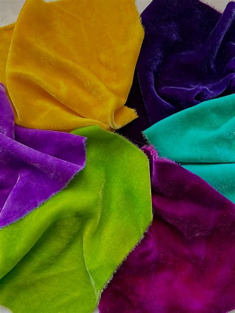 Silk Velvet Fabric Hand Dyed Silk Velvet New Size Etsy