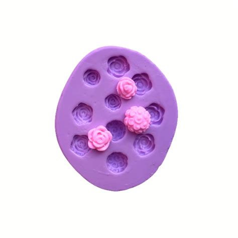 ce692 molde de silicone mini rosas confeitaria artesanato elo7