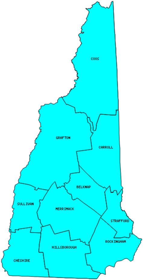 New Hampshire Map By County World Map