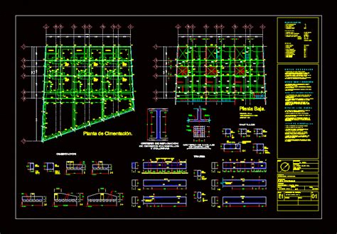 Structural Cimentacion Dwg Detail For Autocad • Designs Cad