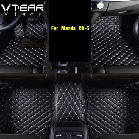 Vtear For Mazda Cx 5 Cx5 2017 2018 2019 Leather Floor Mats Carpets
