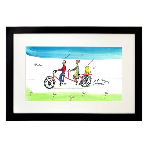 Personalized Couple Tandem Bike Art Custom Wedding T Uncommongoods