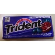 Check spelling or type a new query. Trident Gum, Sugarless, With Xylitol, Wild Blueberry Twist ...
