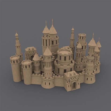 3d Model Castle Medieval Model Castle Castle Castle Designs