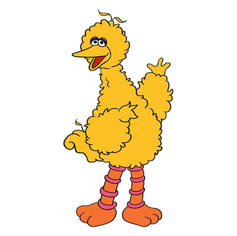 How To Draw Big Bird From Sesame Street Really Easy Drawing Tutorial