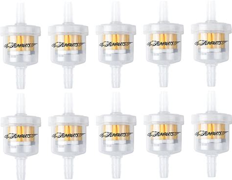 Pack Of 10 Ff1 Universal Fuel Filter Barbed Clear For