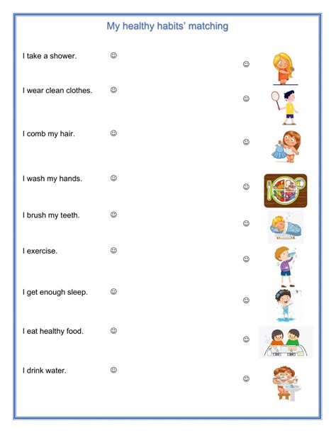 Live worksheets > english > english as a second language (esl) > healthy habits. Healthy Habits free online activity