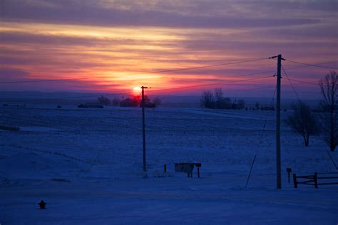 North Dakota Winter Sunrise The Pinke Post