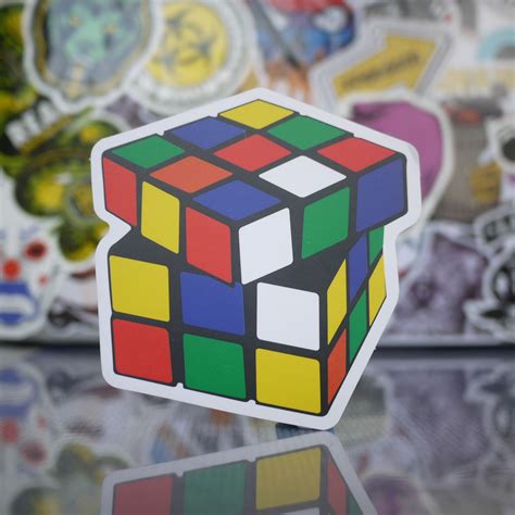 Colorful Rubiks Cube Sticker Rubiks Cube Skateboard Stickers Cube