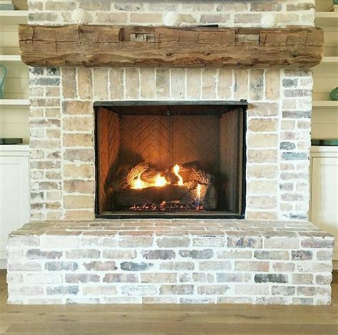 20 White Washed Fireplace Brick