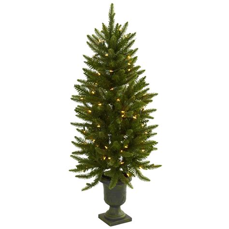 Holiday christmas tree artificial tree stands. 4 foot Artificial Christmas Tree in Urn: Clear Lights | 5369