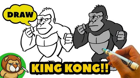 How To Draw King Kong Cute Easy Step By Step King Kong Easy