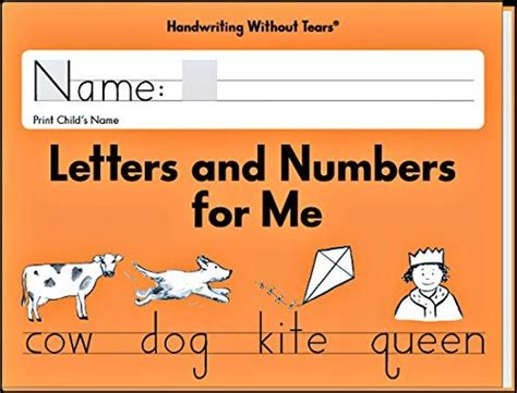 Handwriting Without Tears Letters And Numbers Kindergarte