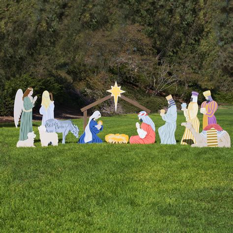 Large Classic Outdoor Nativity Set Full Scene Outdoor