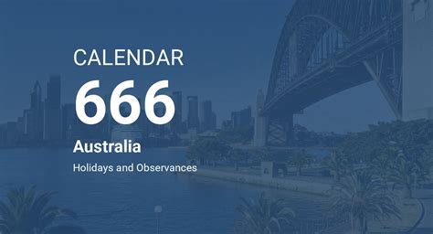 Year 666 Calendar Australia