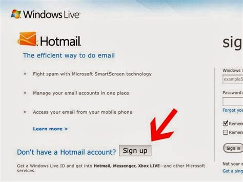 Live Hotmail Sign Up Create A New Hotmail Email Account Uk My