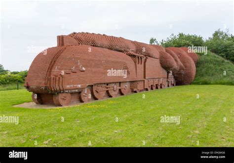 The Train A Sculpture By Sculptor David Mach Built Using Bricks At