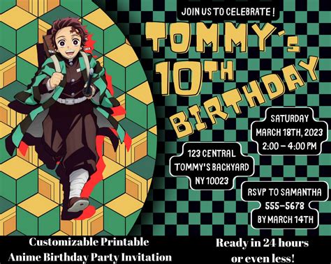 Free Printable Anime Birthday Invitations Printable W Vrogue Co