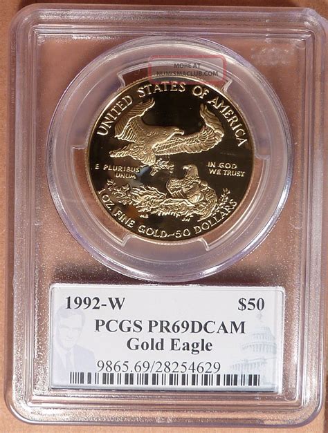1992 W 50 American Gold Eagle Pcgs Graded Pr69 Dcam Us Director