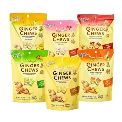 Prince Of Peace Ginger Chews Candy 4 Oz Variety Pack 6 Pack 4 Oz Variety Pack 6 Pack Kroger