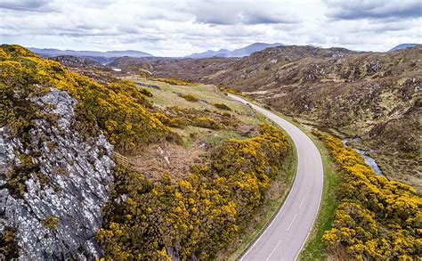 Sutherland Highlands Of Scotland Drone Europe United Kingdom