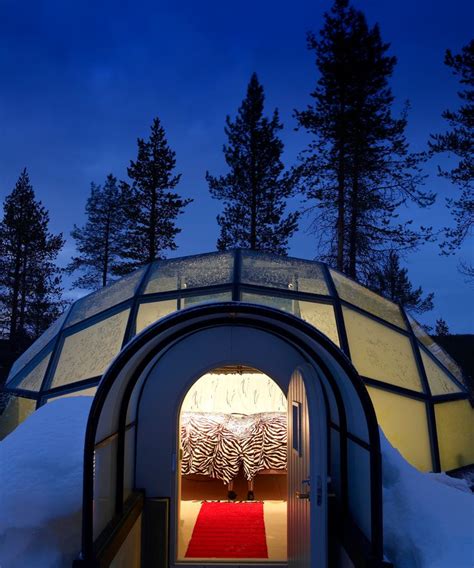 spend the night in these glass igloos for the coziest view of the northern lights igloo