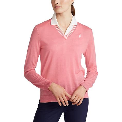 Polo Golf Ralph Lauren Womens Merino Wool V Neck Golf Sweater