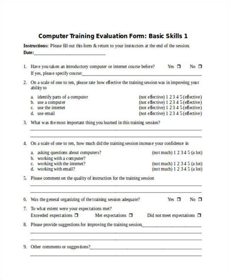 Before evaluating the hardware of the computer we must know the attributes of the computing system. FREE 56+ Evaluation Forms in PDF | MS Word | Excel