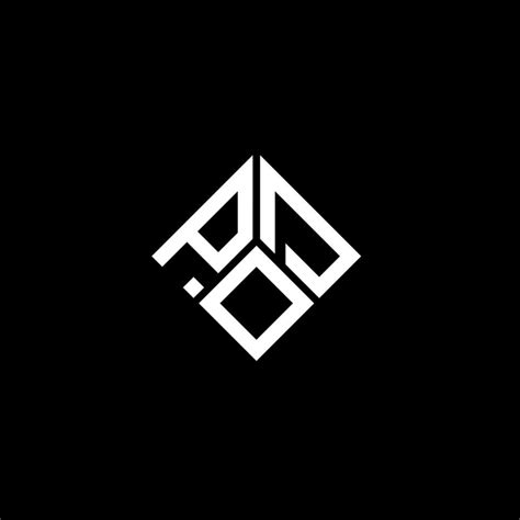 Pod Letter Logo Design On Black Background Pod Creative Initials Letter Logo Concept Pod