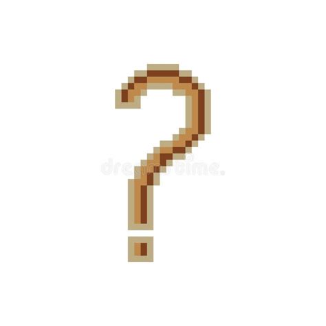 Question Mark Icon Pixel Art Design Stock Vector Illustration Of