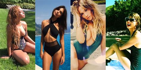 Stars In Sexy Bathing Suits Celebrities In One Piece Swimsuits