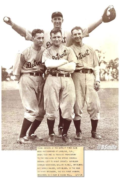 Hank Greenberg Towers Over His Tigers Teammates 81 Yrs Ago At Spring