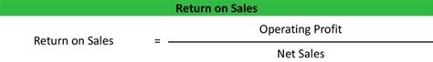 It is expressed as a percentage. Return on Sales Ratio Formula | Analysis | Example