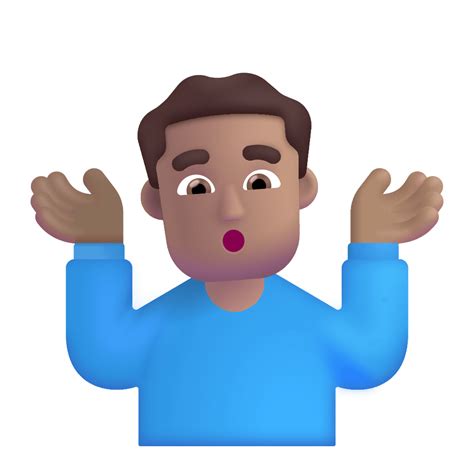 Man Shrugging 3d Medium Icon Fluentui Emoji 3d Iconpack Microsoft