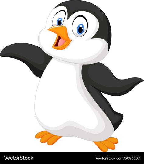 Cute Cartoon Penguin Royalty Free Vector Image