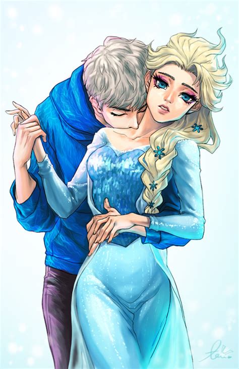 Jack is kissing Elsa's neck ?!?! Hahaha | We Heart It | elsa, frozen