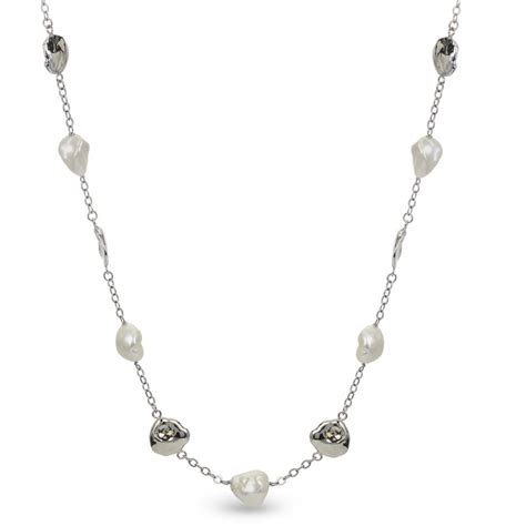 Imperial Pearl Sterling Silver Freshwater Pearl Necklace Aj Klein
