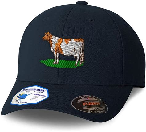 Flexfit Hats For Men And Women Western Farm Animal Cow Cattle Guernsey